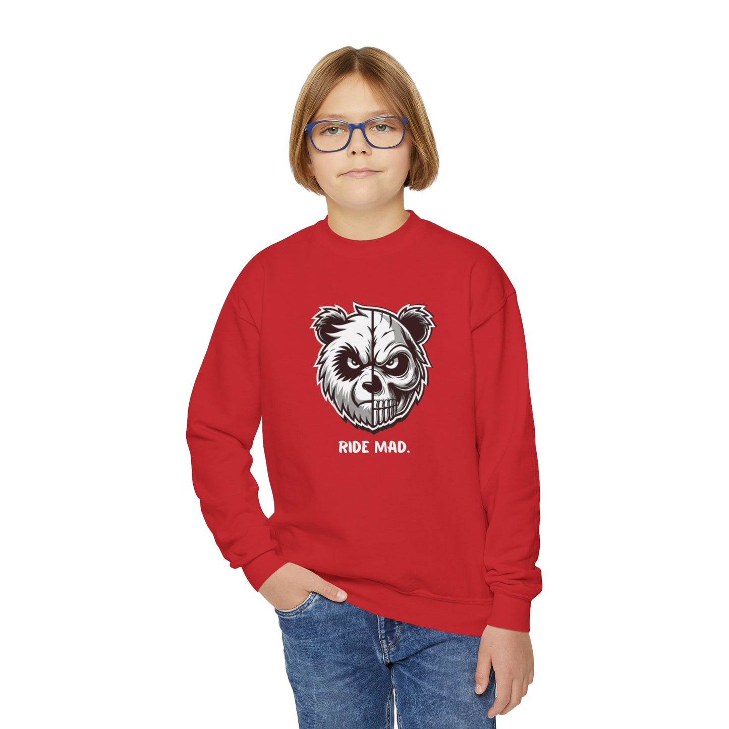 Ride Mad | Half Panda, Full Attitude Youth Sweatshirt