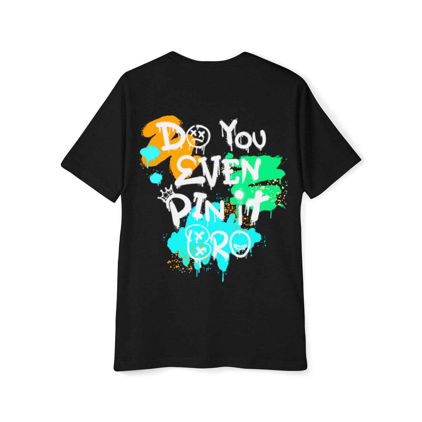 Do You Even Pin It, Bro? | Men’s Moto Raglan Shirt – Bold Grunge Panda Graphic Tee