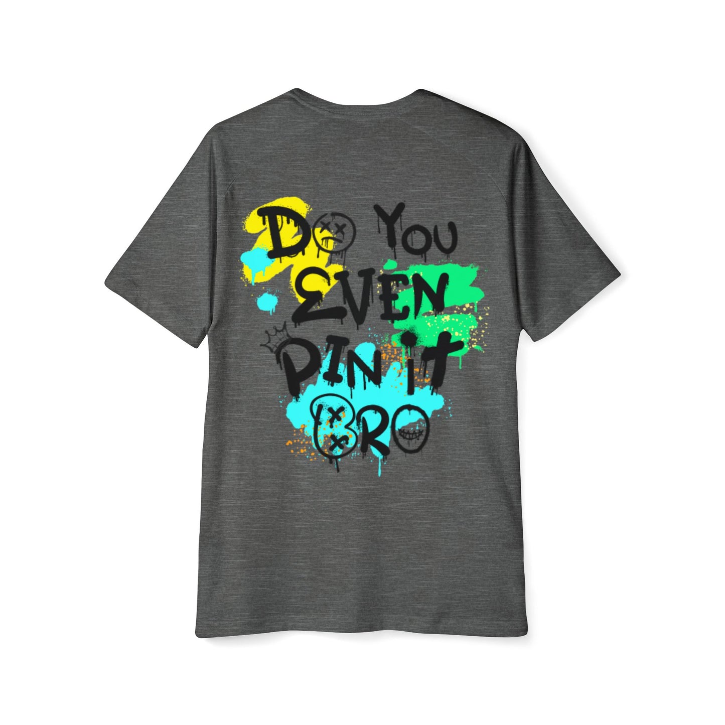 Do You Even Pin It, Bro? | Men’s Moto Raglan Shirt – Bold Grunge Panda Graphic Tee