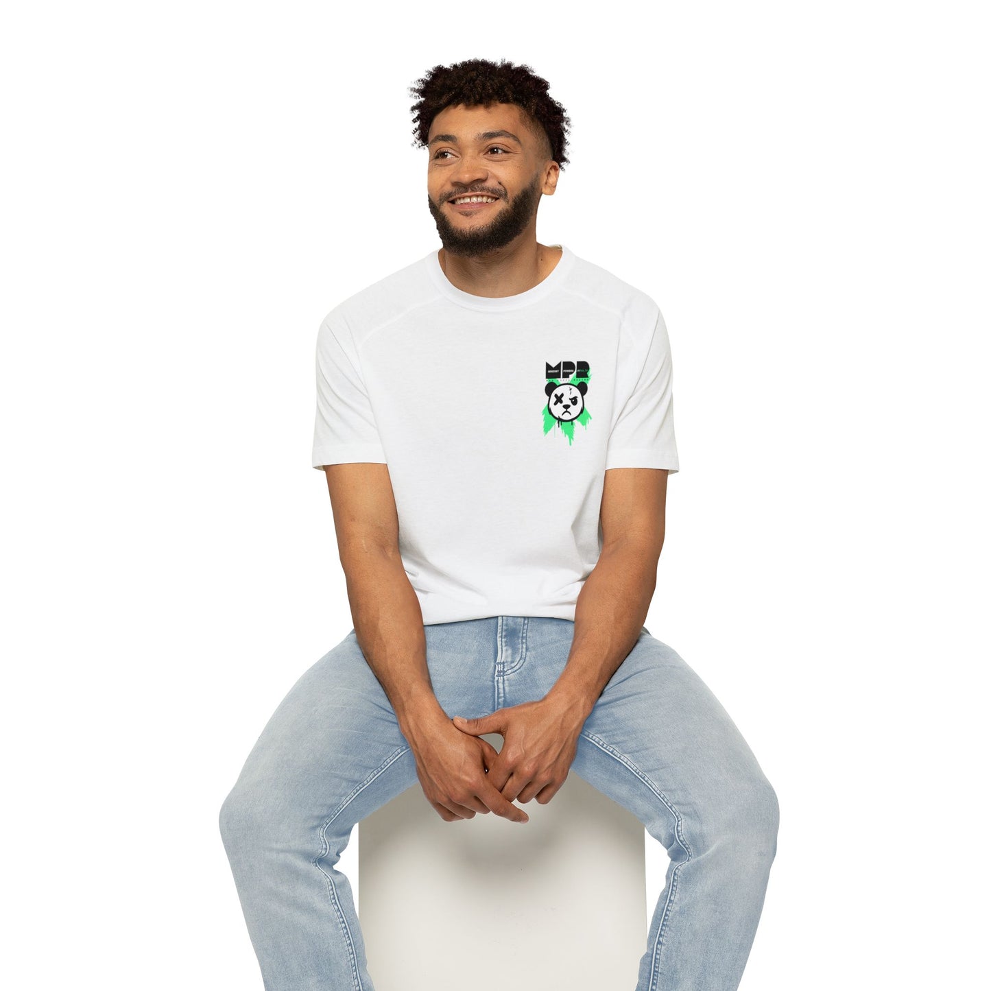 Do You Even Pin It, Bro? | Men’s Moto Raglan Shirt – Bold Grunge Panda Graphic Tee