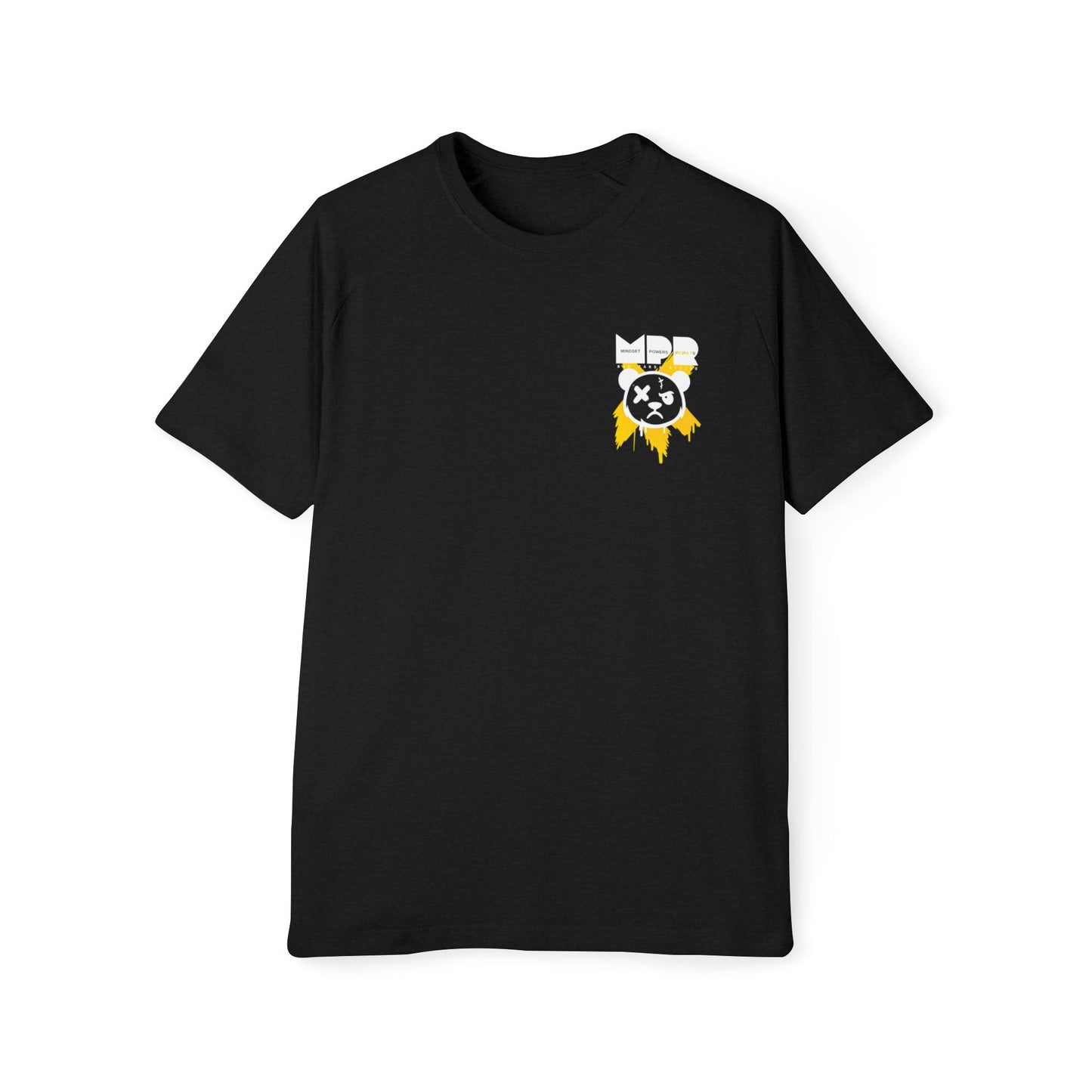 Do You Even Pin It, Bro? | Men’s Moto Raglan Shirt – Bold Grunge Panda Graphic Tee