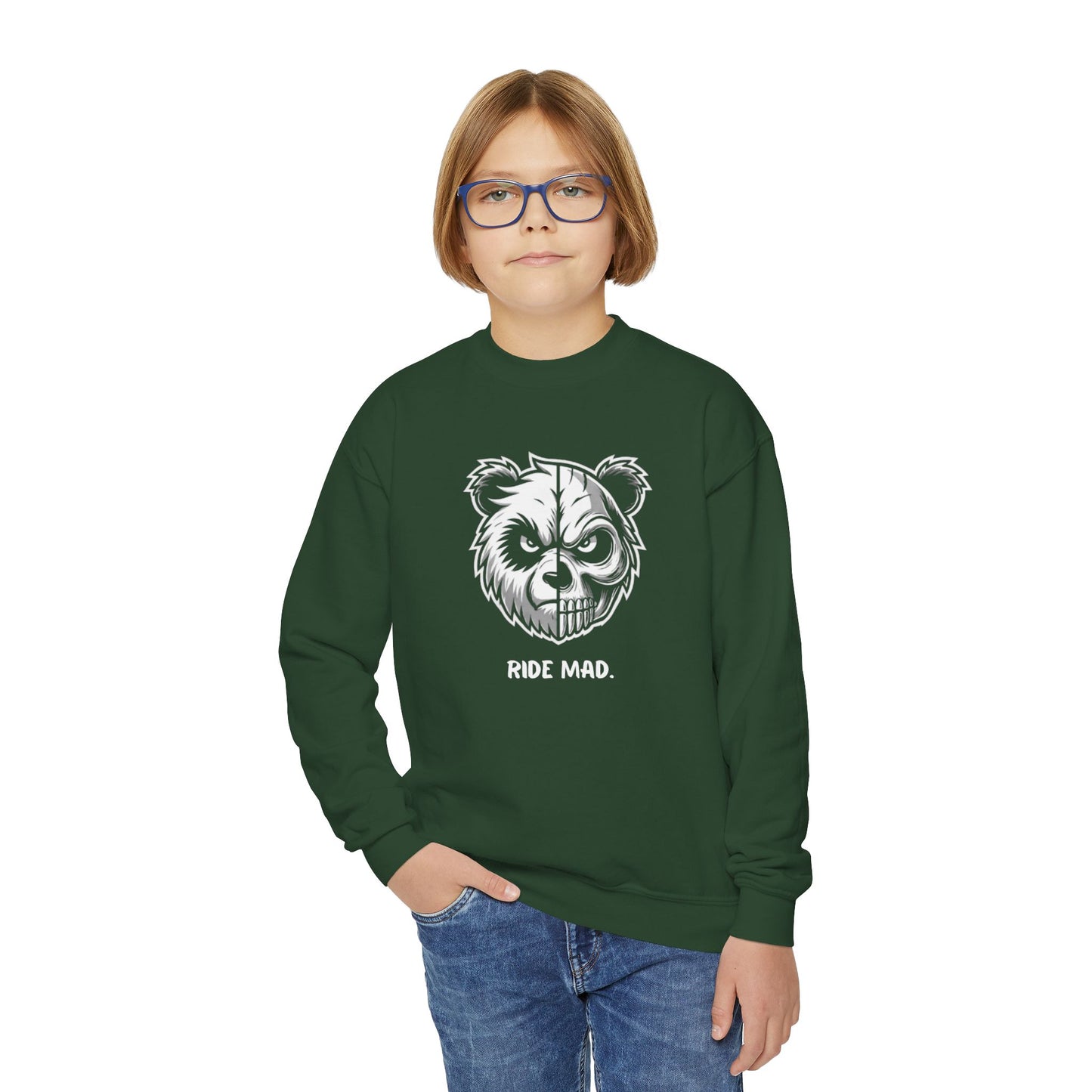 Ride Mad | Half Panda, Full Attitude Youth Sweatshirt