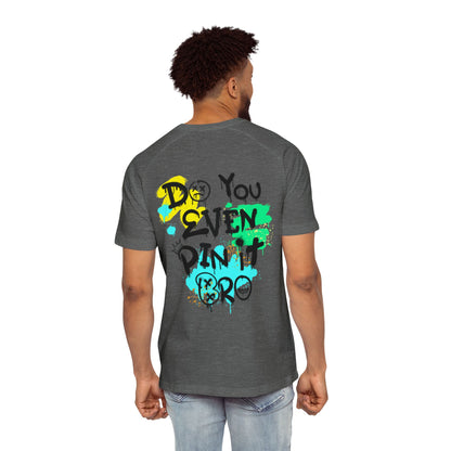 Do You Even Pin It, Bro? | Men’s Moto Raglan Shirt – Bold Grunge Panda Graphic Tee