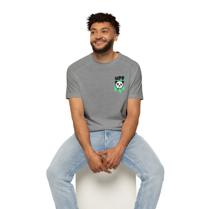 Do You Even Pin It, Bro? | Men’s Moto Raglan Shirt – Bold Grunge Panda Graphic Tee