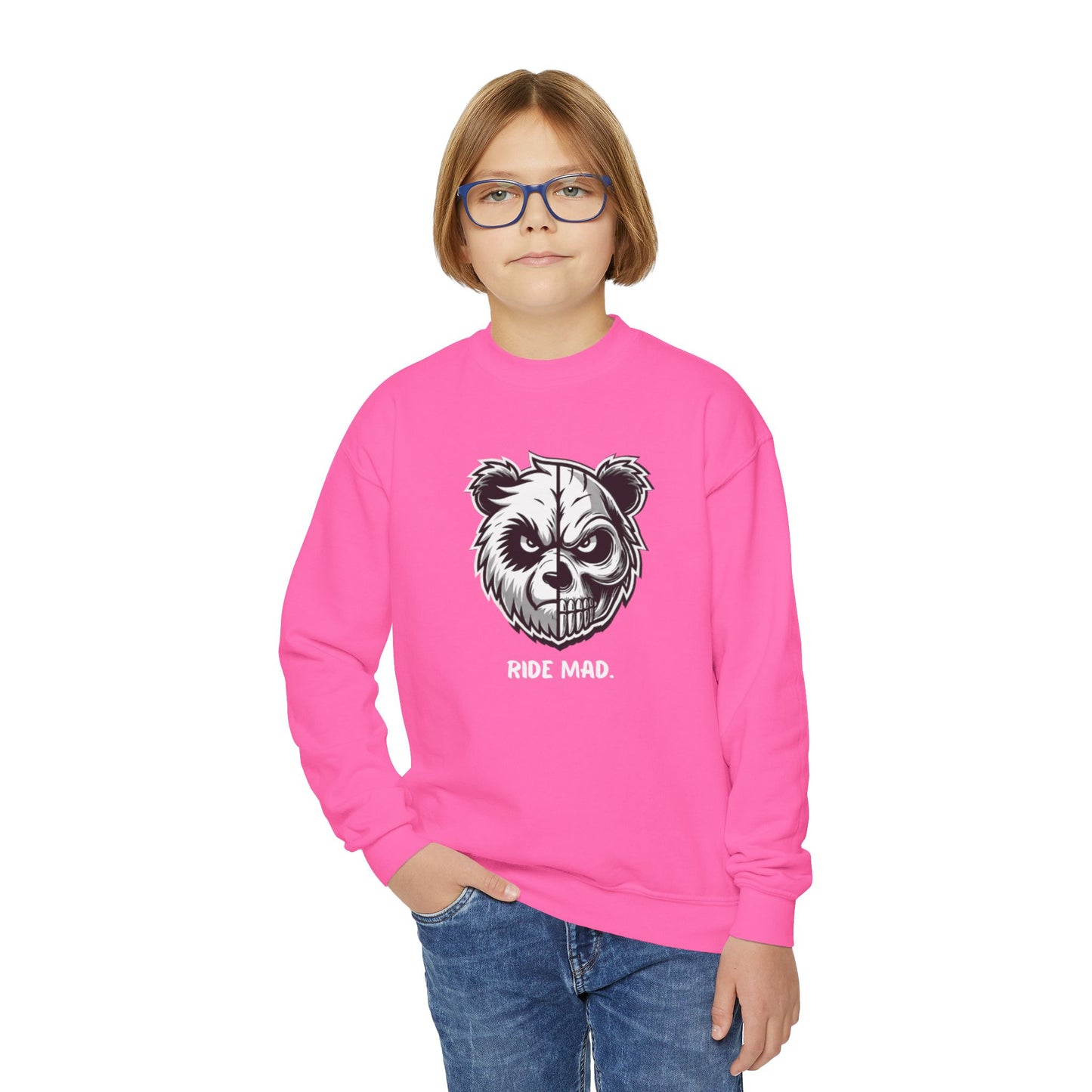 Ride Mad | Half Panda, Full Attitude Youth Sweatshirt