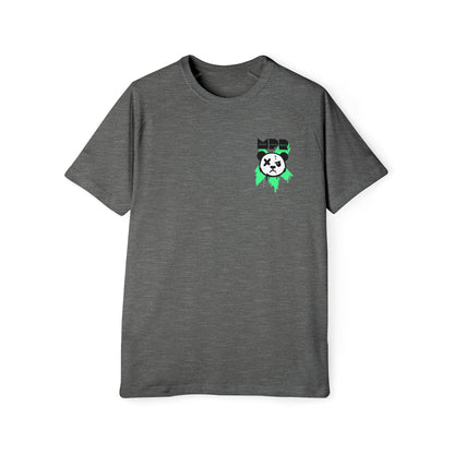 Do You Even Pin It, Bro? | Men’s Moto Raglan Shirt – Bold Grunge Panda Graphic Tee