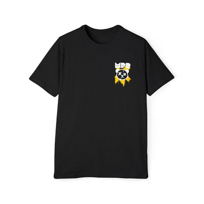 Do You Even Pin It, Bro? | Men’s Moto Raglan Shirt – Bold Grunge Panda Graphic Tee
