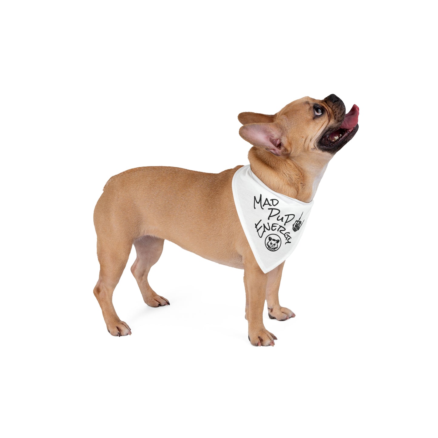 Mad Pup Energy | Pet Bandana - White