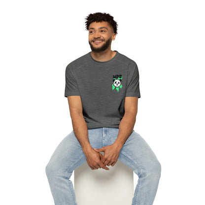 Do You Even Pin It, Bro? | Men’s Moto Raglan Shirt – Bold Grunge Panda Graphic Tee
